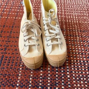 Novesta Cream High-Top Sneakers